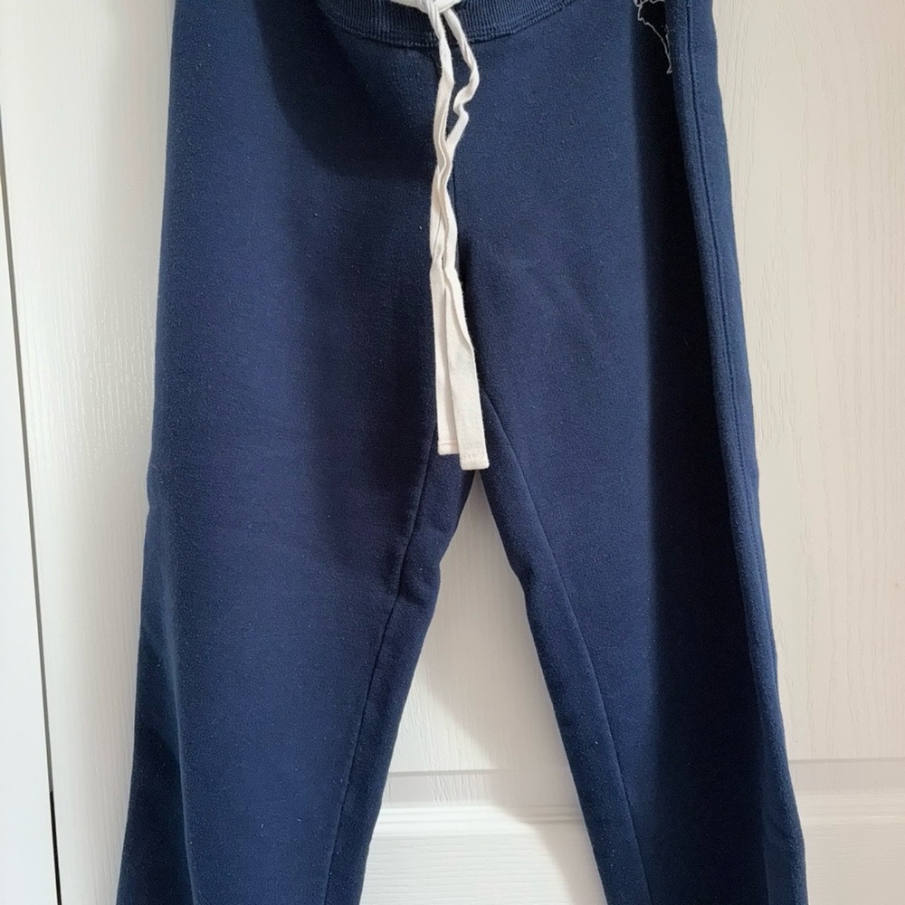 Abercrombie & Fitch Blue Sweatpants with White Drawstring
